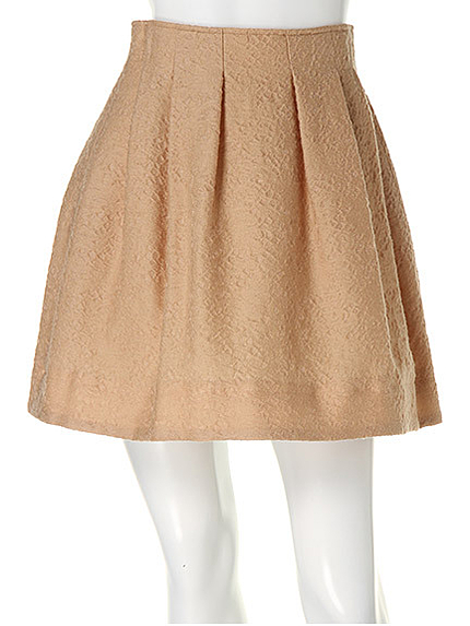 ふくれレースジャガードタックスカート