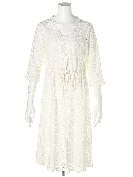 レースロングカーディガン