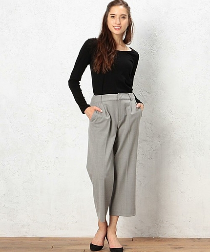 CR T/W ヘリンボン セミWIDE パンツ