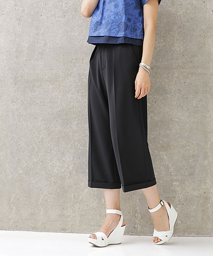 センタープレスワイドパンツ