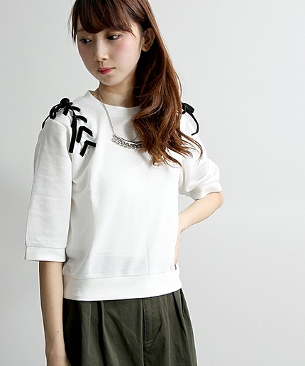 WEGO/レースアップスウェット