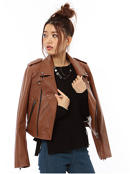 フェイクレザーライダース