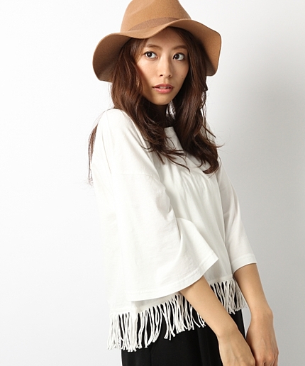 【再入荷】フリンジショートT5分袖