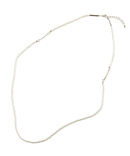 Ｓパールスティックパーツネックレス