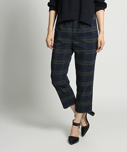 ＴＲチェックワイドクロップドパンツ