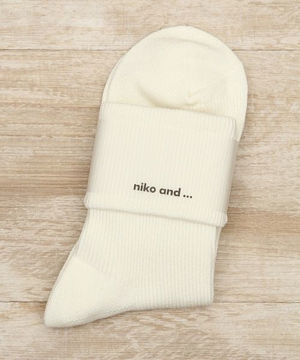 オリジナル 細リブ折り返しソックス