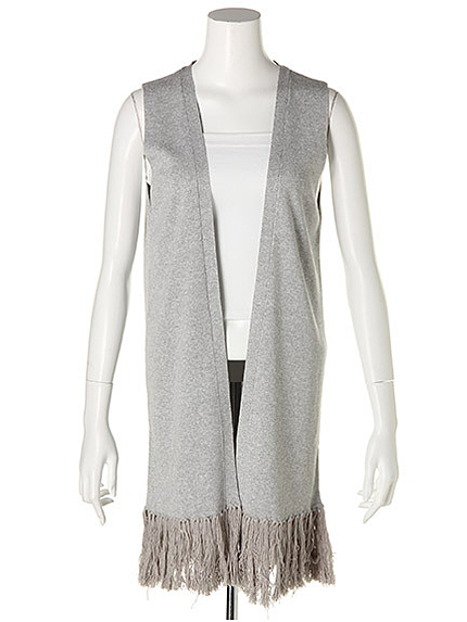 フリンジニットベスト