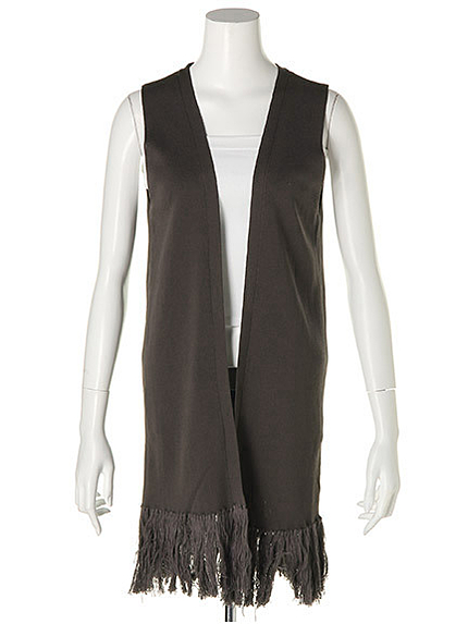 フリンジニットベスト