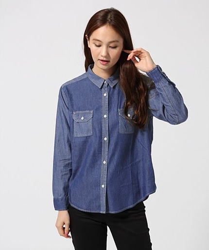 □長澤まさみさん着用□テンセルデニムシャツ長袖