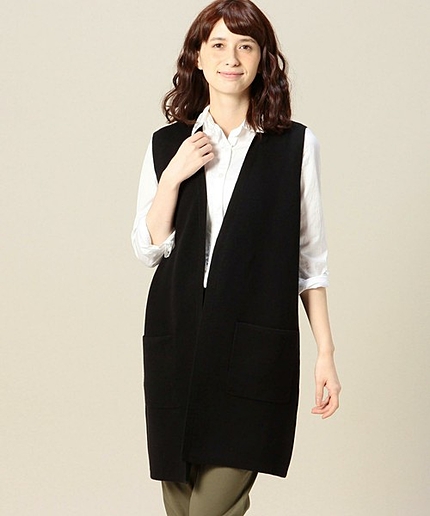 BY ミラノリブニットロングベスト