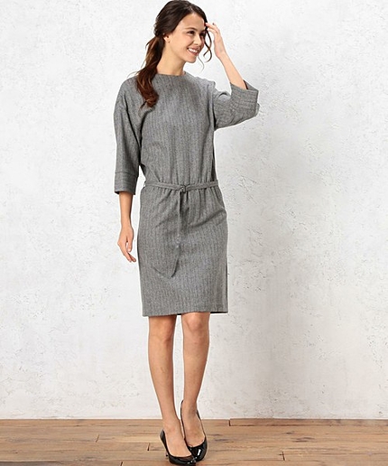 BOOK SHOP W/N/Pu ST BELT ワンピース