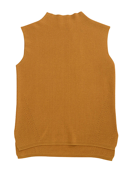 【DUO】ボトルネックSIMPLEノースリーブニット