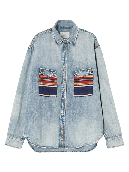 ネイティブコンビデニムシャツ