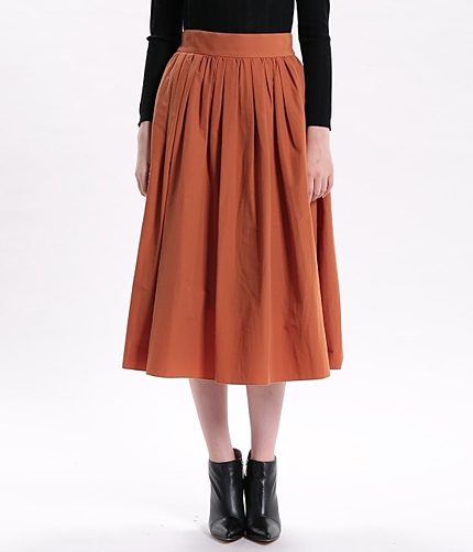 【VERY11月号掲載】 後ろゴムタックギャザーミモレ丈スカート