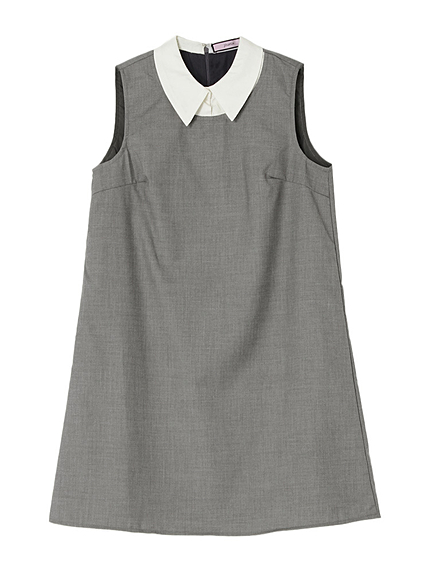 襟付きノースリワンピース2