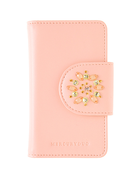 <<6対応>>【DUO】 ビジュー付iphoneケース(6ver)