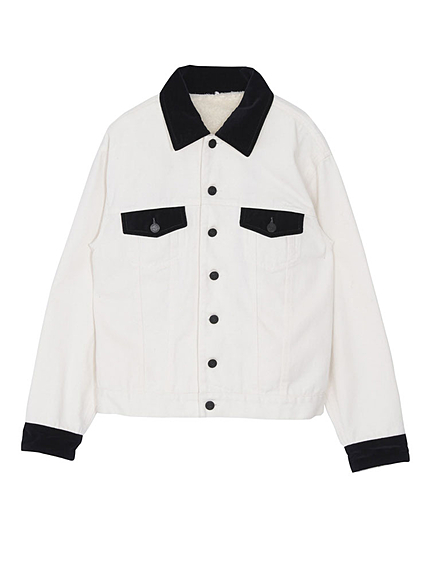 配色ボアGジャン