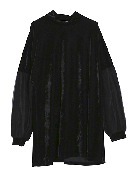 ベロアチュール切替ワンピース