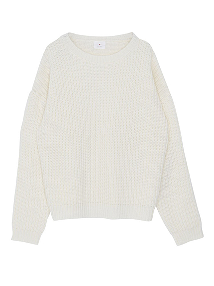 Basicアゼ編みニット