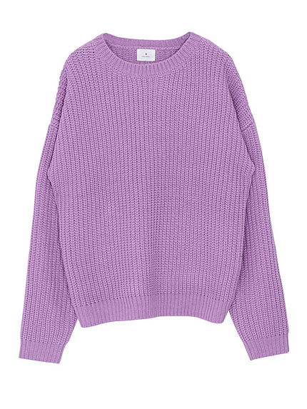 Basicアゼ編みニット