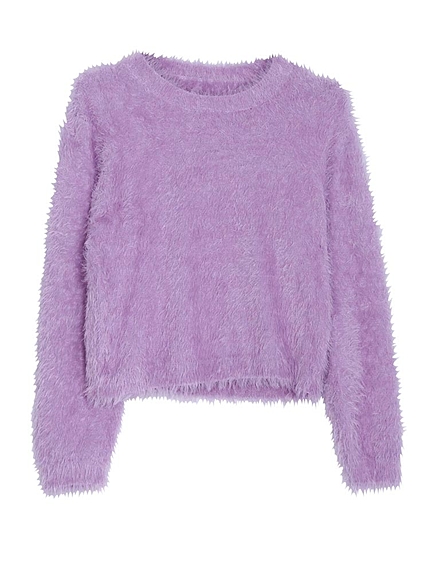 ハイネックシャギーニット