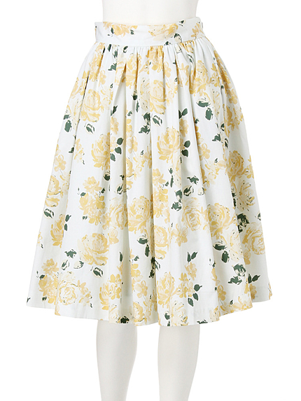 【dazzlin】ヴィンテージフラワー膝丈スカート