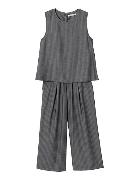 ピンストライプオールインワン