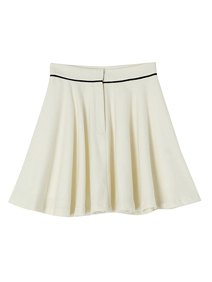 配色パイピングサーキュラースカート