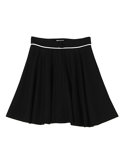 配色パイピングサーキュラースカート