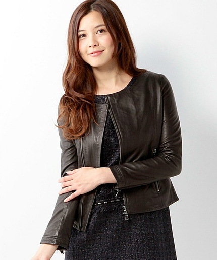 ◇JCUR 15FW レザー ノーカラー ライダース / ジャケット / 革ジャン