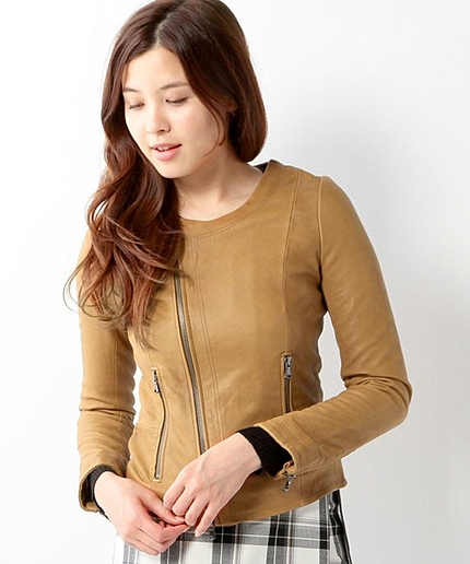 ◇JCUR 15FW レザー ノーカラー ライダース / ジャケット / 革ジャン