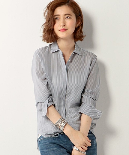 UBCE P/C ドビー ストライプ シャツ