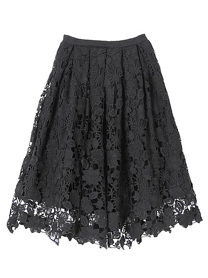 フラワーレーススカート