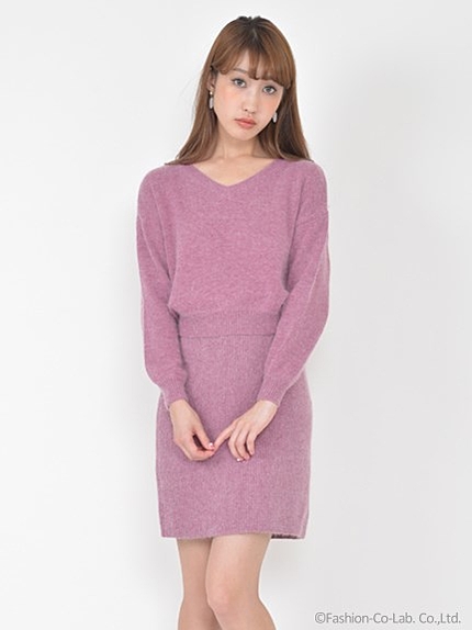 アンゴラニットスカート