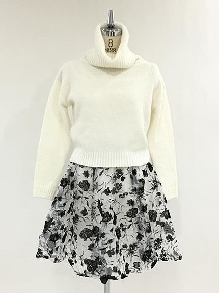 フラワーフロッキーコンビワンピース