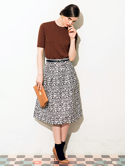 モノトーンコクーンタックスカート