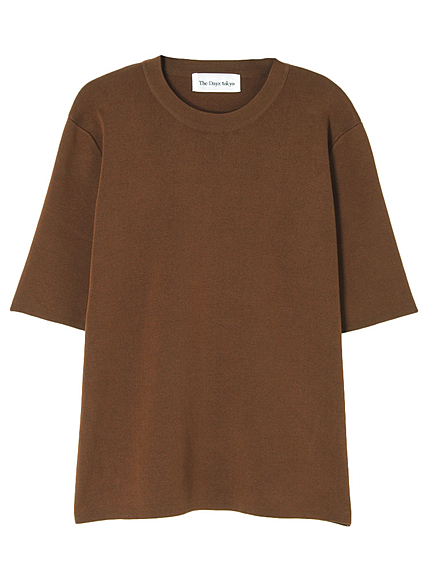 半袖クルーネックニット