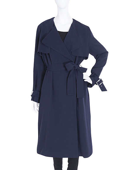 ノーカラーリラックスロングコート