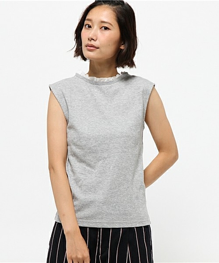 ワッフル襟フリルタンク/AEBC ﾜｯﾌﾙｴﾘﾌﾘﾙTANK