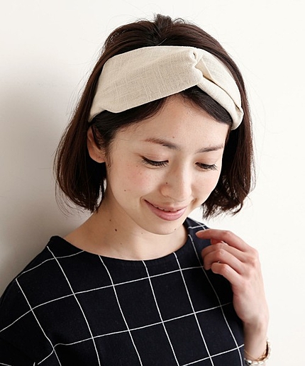 BYSFN リネン ヘアバンド