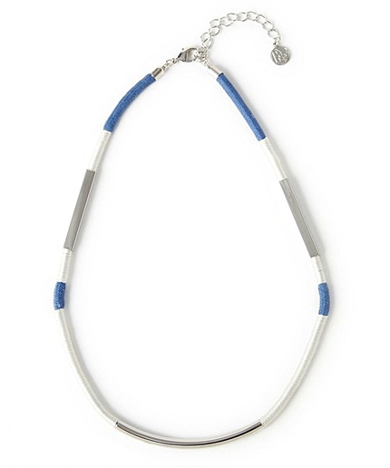 BY 2トーンメタルバーコンビネックレス