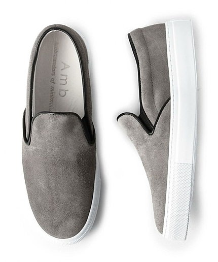 BY Amb スウェードスリッポン