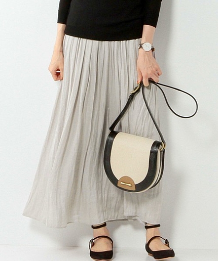 UWMF P サテン ロングスカート