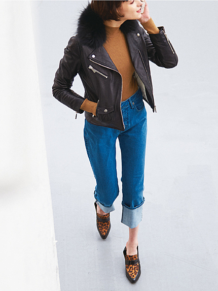 【CASUAL】ファーカラーライダース