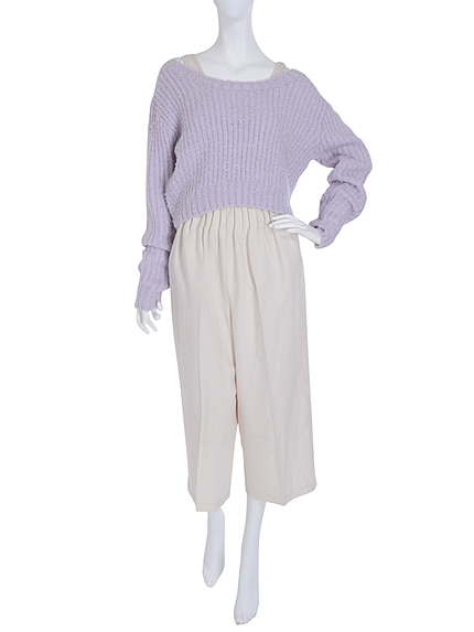 【W】ニットコンビオールインワン