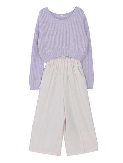 【W】ニットコンビオールインワン