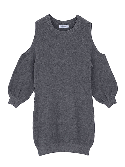 【dazzlin】オープンショルダーニットワンピース