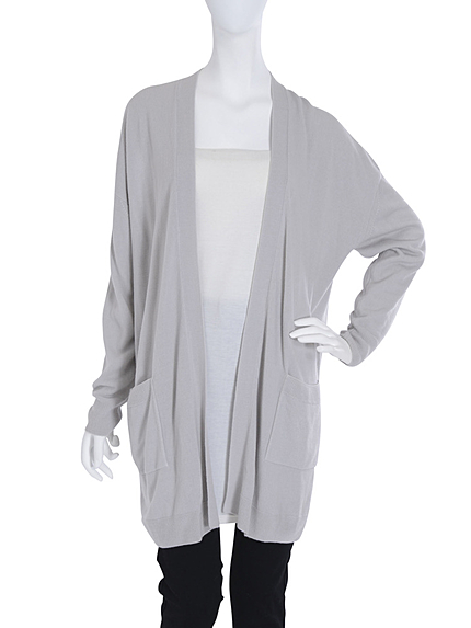 【W】カシミヤタッチミドル゛カーディガン