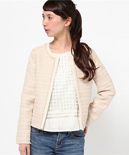 ●JOC W/N ラメツイード フリンジ ジャケット / 式典 / フォーマル