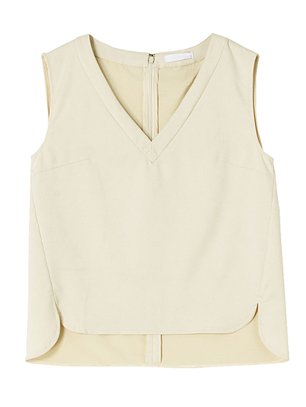 スウェードVネックトップス/2015秋最新作